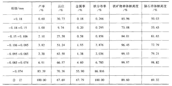 对各级别粒度进行镜下观察分析