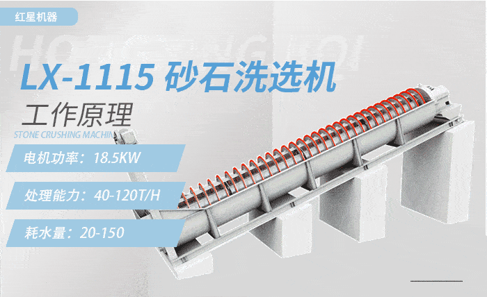 Lx-1115砂石洗选机，产量：40-120t/h