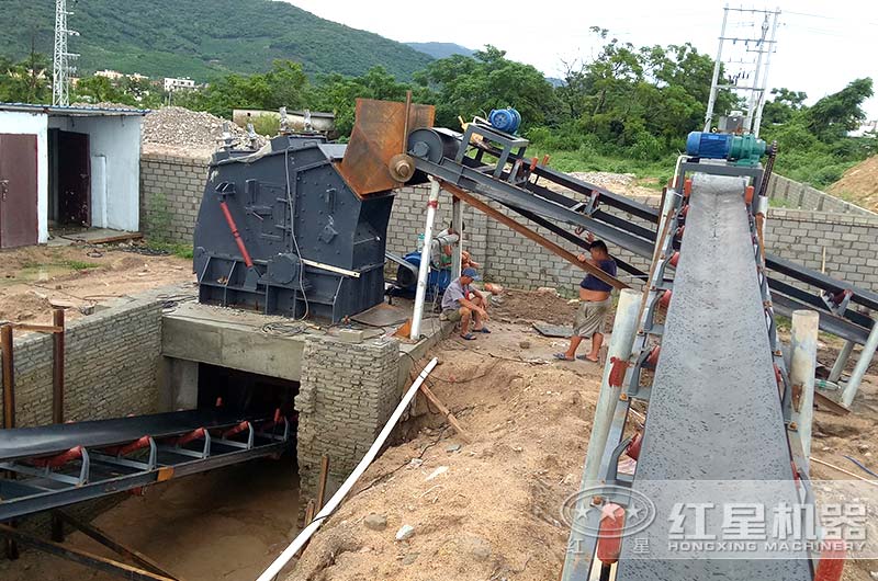 浙江客户小型石料生产线现场图