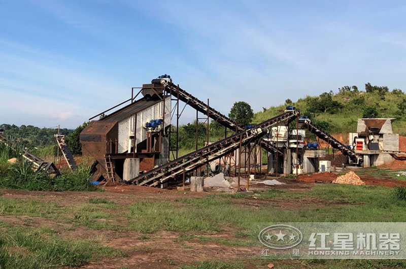 江苏客户花岗岩制砂生产线图片