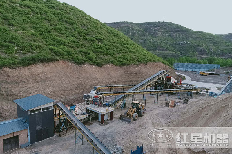 河南新乡大型砂石厂加工生产现场